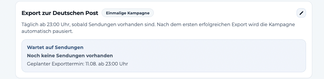 Einmalige Kampagne